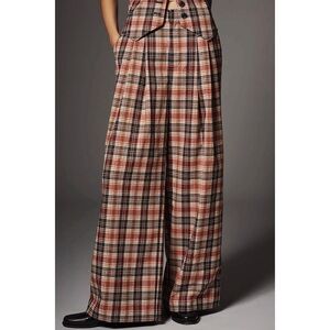Anthropologie / Maeve - The Avery Sparkle Pleated Wide-Leg Trousers